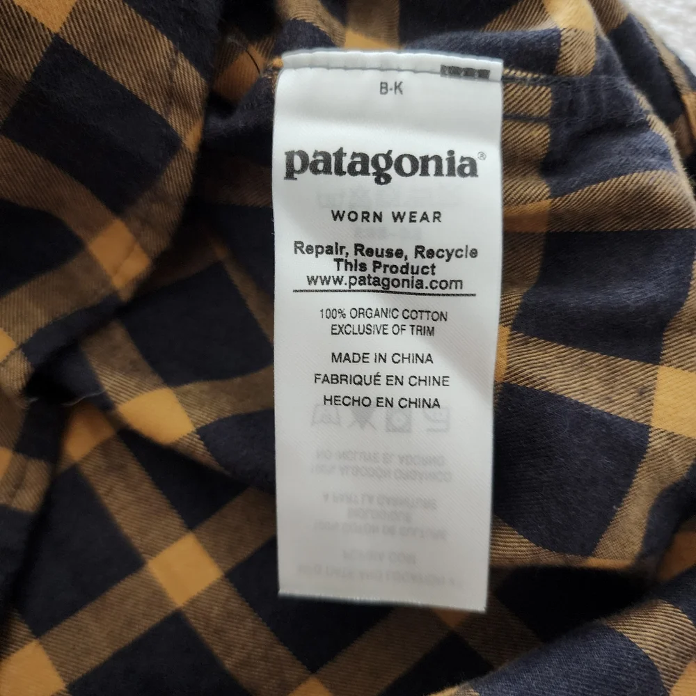 Patagonia Long-Sleeve Chima Cotton Shirt, Men's Large, EUC - Pine Lodge/Black - Picture 7 of 10